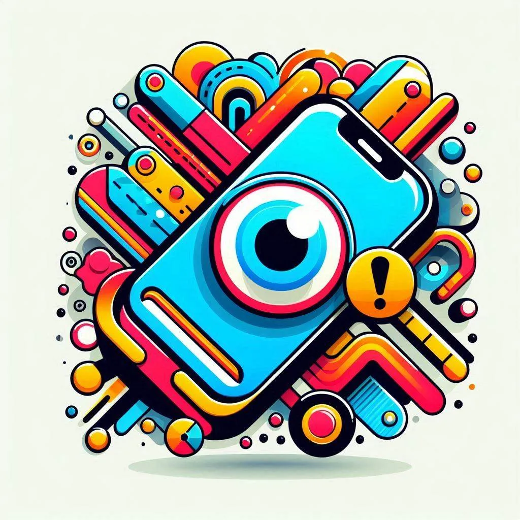 A text message with a warning icon next to it.